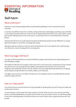 Self-harm - Me@Reading Student