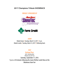 PROUDLY SPONSORED BY SHOW SALE