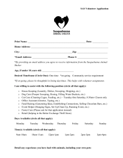 SAS Volunteer Application Print Name