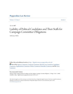 Liability of Political Candidates and Their Staffs for Campaign