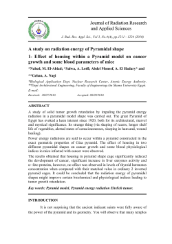 Journal of Radiation Research and Applied Science ss A