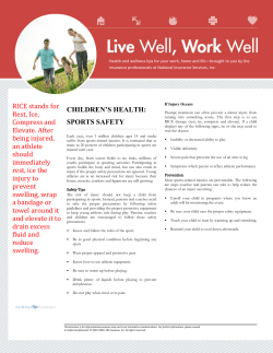 RICE stands for Rest, Ice, Compress and Elevate. After being injured