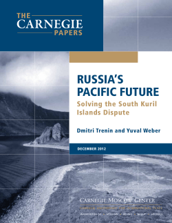 russia`s pacific future - Carnegie Endowment for International Peace
