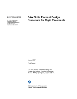 FAA Finite Element Design Procedure for Rigid Pavements - ACI-NA