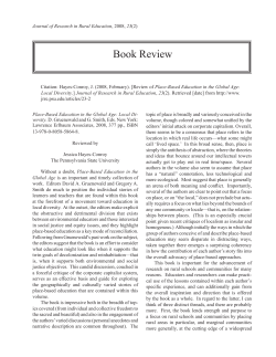 Place-Based Education in the Global Age: Local Diversity