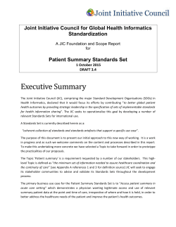 Executive Summary - Joint Initiative Council