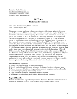 Histories of Feminism