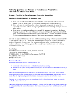 Terry Brennan - Questions and Answers on Ventilation