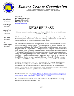 NEWS RELEASE - Elmore County