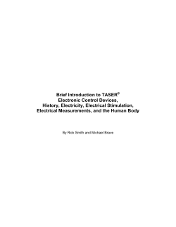 TASER ECDs, History, Electricity, Electrical Stimulation, Electrical