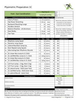 Plyometric Preparation 1C - Integrative Fitness Programs