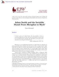 Adam Smith and the Invisible Hand: From