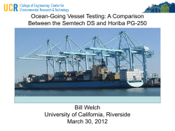 Ocean-Going Vessel Testing - CE-CERT