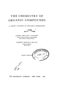 THE CHEMISTRY OF ORGANIC COMPOUNDS h