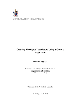 Creating 3D Object Descriptors Using a Genetic Algorithm