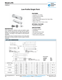 Low-Profile Single Point Model LPS