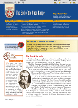 The End of the Open Range The End of the Open Range