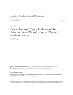 "Dearest Property": Digital Evidence and the History of Private