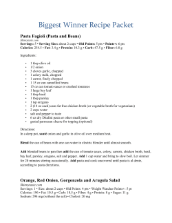 Biggest Winner Recipe Packet-Maggie