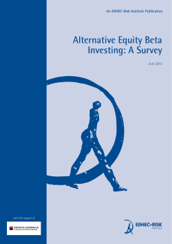 Alternative Equity Beta Investing: A Survey - EDHEC