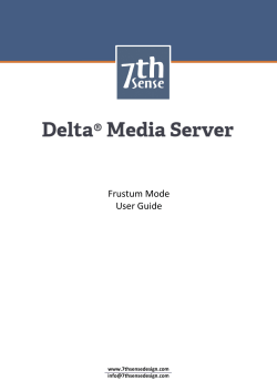 Frustum Mode User Guide - Support Portal
