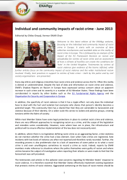 Individual and community impacts of racist crime
