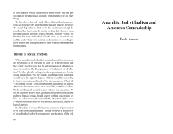 Anarchist Individualism and Amorous Comradeship