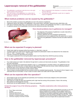 Laparoscopic removal of the gallbladdder