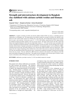Strength and microstructure development in Bangkok