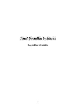 Tonal Sensation in Silence
