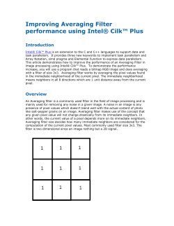 Improving Averaging Filter performance using Intel