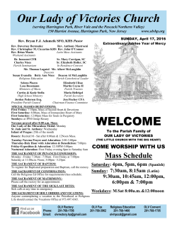 April 17, 2016 - Our Lady of Victories