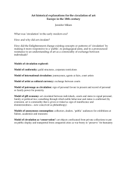 Art historical explanations for the circulation of art