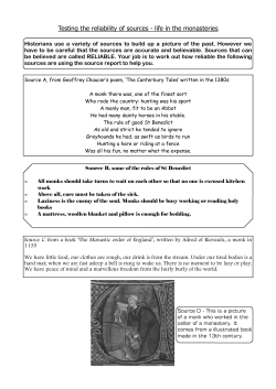 Monks - Reliability of sources