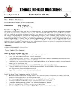 IB History of Americas - Federal Way Public Schools