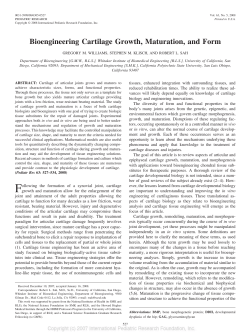 Bioengineering Cartilage Growth, Maturation, and Form