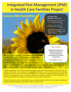 Summer 2012 - Maryland Pesticide Network