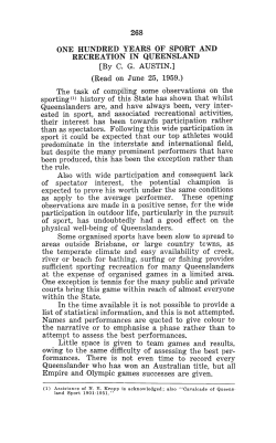 one hundred years of sport and recreation in queensland