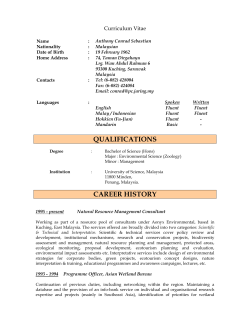 qualifications career history