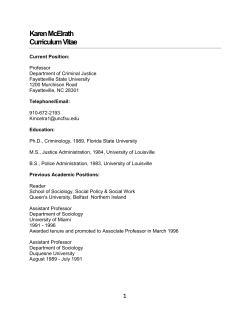Curriculum Vitae - Fayetteville State University