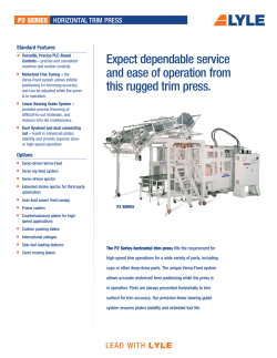P2 Series Horizontal Trim Press