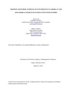 GROWING TOGETHER: EVIDENCE OF CONVERGENCE IN