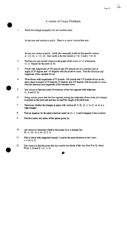 A Variety of Vector Problems - (pages 37-41)