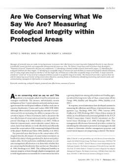 Are We Conserving What We Say We Are? Measuring Ecological