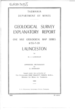 geological explanatory survey report launceston