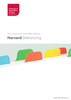 Harvard Referencing - University of South Wales Library