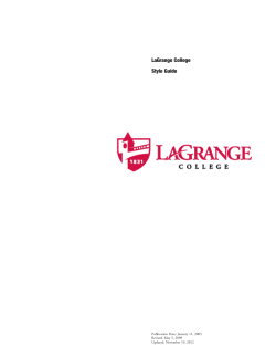 LaGrange College Style Guide