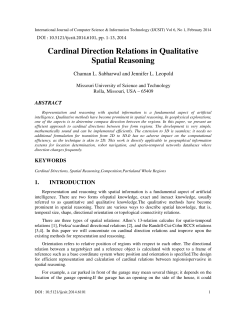 Cardinal Direction Relations in Qualitative Spatial Reasoning