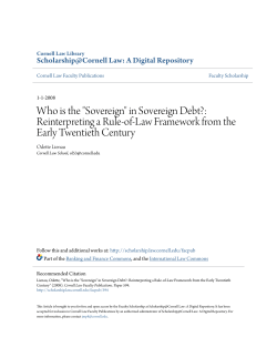 in Sovereign Debt? - Scholarship@Cornell Law