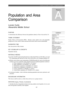 Population and Area Comparison - Indiana University Bloomington